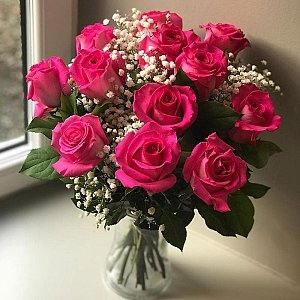 12 Pink Roses Subscription