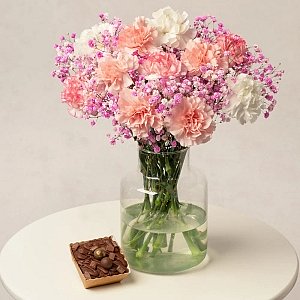 Chocolate Cake Flower Gift